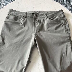 Lululemon Men’s ABC Slim Warpstream Stretch Pants in Olive Gray 36x30